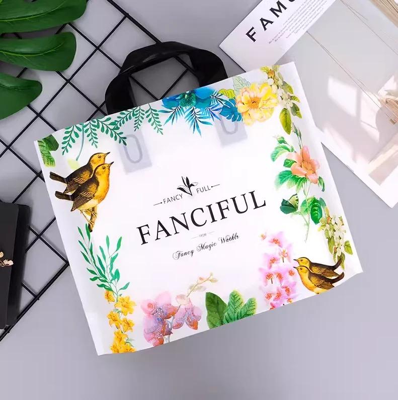 50pcs New models Handbag thick 0.14mm durable clothing cosmetic gift Shopping bags Resilient Powerful handheld Portable Packaging bag