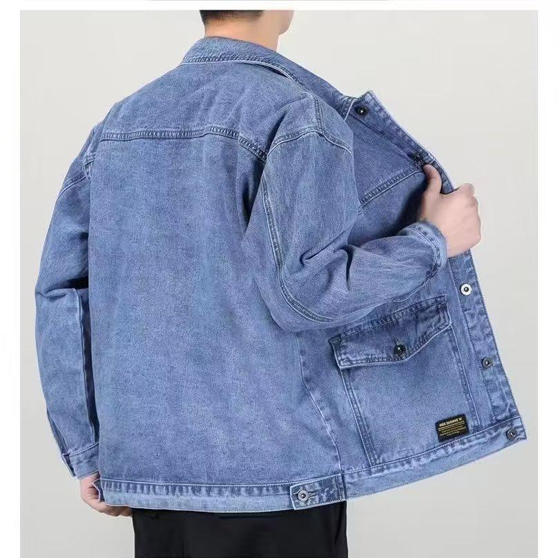 Men's Wear-Resistant Denim Work Jacket for Spring and Autumn