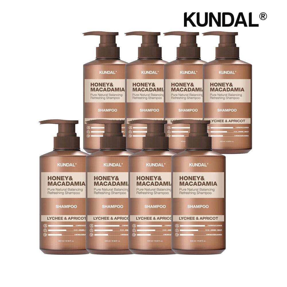 KUNDAL Honey & Macadamia Nature Shampoo Rich & Apricot 500ml x8