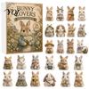 Cute Bunny Pendant Decorations 2026 Advent Calendar, 24 Days Acrylic Rabbit Ornaments Christmas Countdown Kids Calendar 2D Flat Animal Pendants
