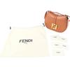 Excellent FENDI Shoulder Bag C'mon Small Brown Leather Women 8BS082 Used
