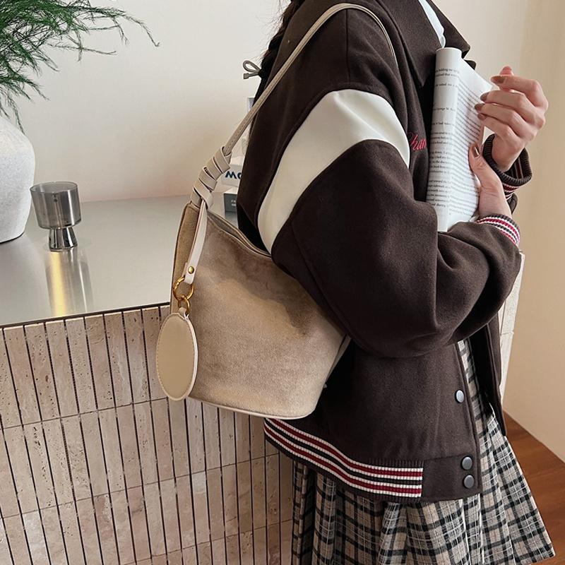 Women's Shoulder Bag Suede Crossbody Messenger, Famous Designer Handbags Classic Elegant Tote For Professional And Casual CLE