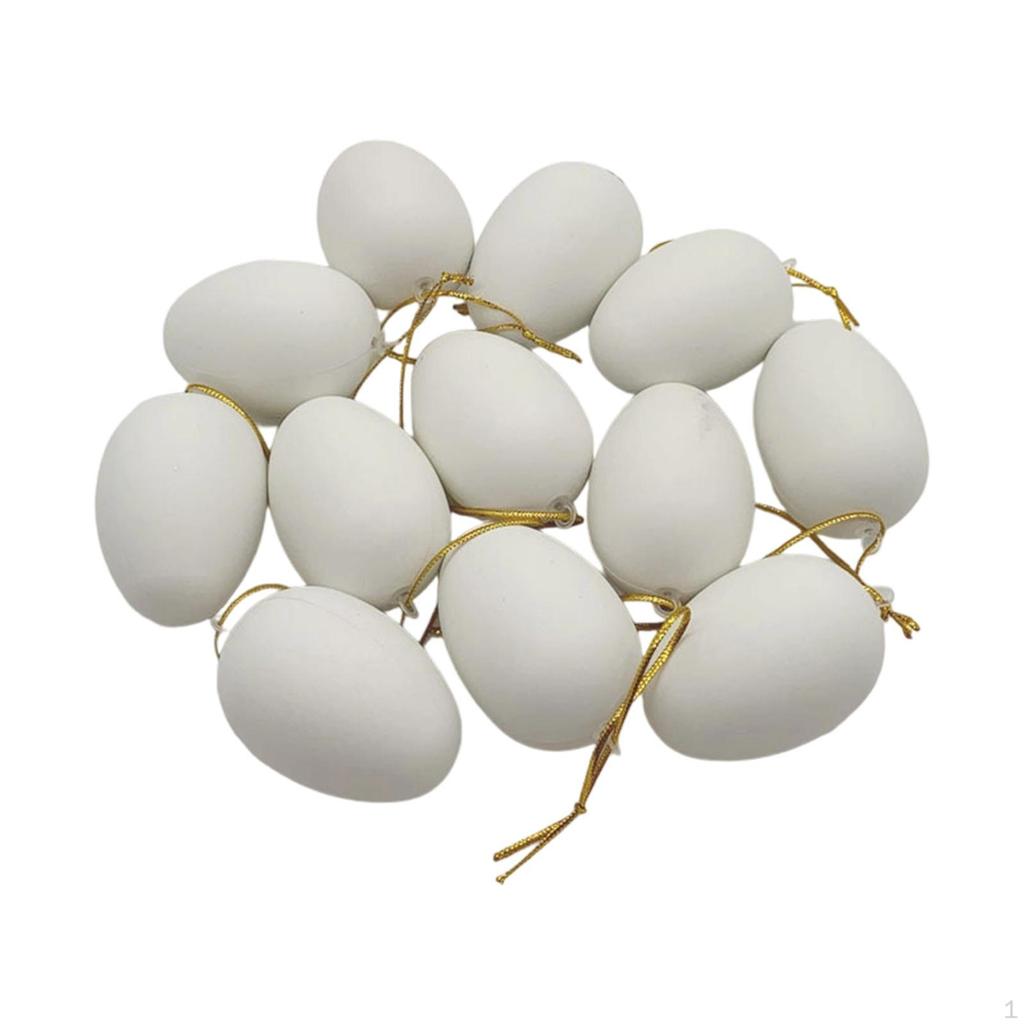 12 Pieces DIY Easter Eggs Basket Fillers Versatile Egg Hanging Ornaments for Home Crafts Door