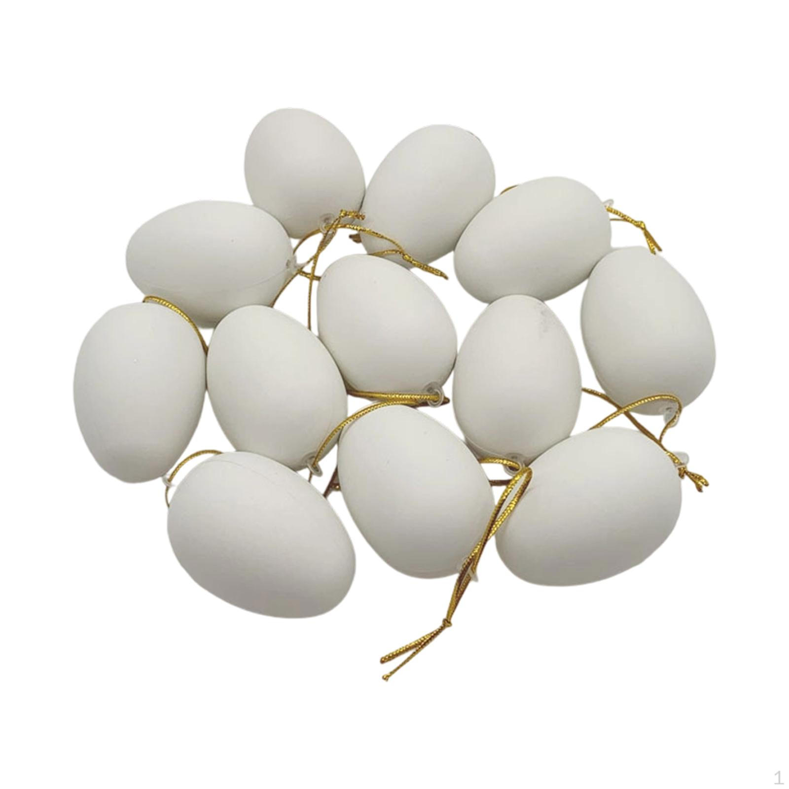 

12 штук DIY Великодні яйця Кошик Наповнювачі Універсальні Яйця Підвісні Прикраси для Домашніх Виробів Двері White