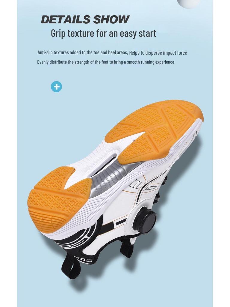 Wasserdichte Lederschuhe für Kinder zum Badmintonspielen mit Drehverschluss und rutschfester weicher Sohle für Jungen und Mädchen, Frühling/Herbst 2025