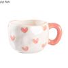 Niedliche unregelmäßige Keramik-Kaffeetasse, handbemalt, kreative Frühstückstasse, Hafertasse, Milchtasse, Teetasse, Haushalt, 300 ml, Wassertassen