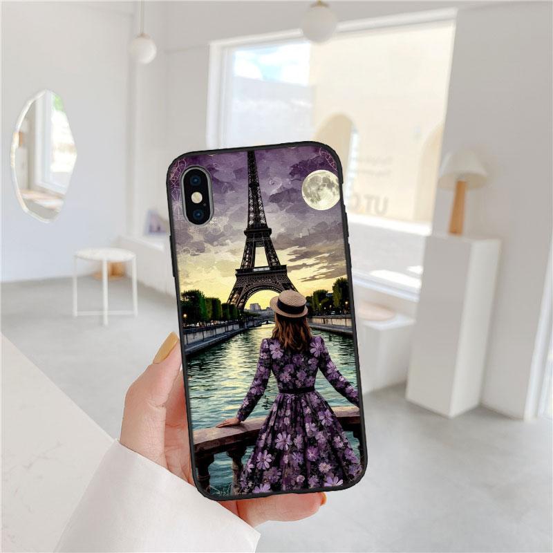 PP35 France Paris Eiffel tower Phone Case for OPPO A40 A60 A80 A15 A16 A16K A12 A17 A17K A54 A54S A53 A53S A55 A56 A57 A98 F23