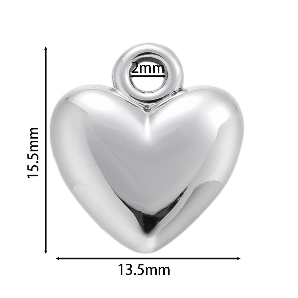

2pcs/Lot CCB Large Heart Shape Pendants Charms for DIY Earring Necklace Bracelet Jewelry Making Accessories Supplies