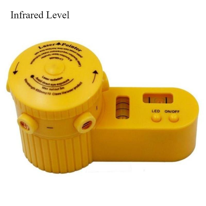 Nível de laser para ladrilhos cerâmicos multifuncional recém-atualizado, raio infravermelho com suporte, medidor de linha de fundição, pode girar, nível doméstico