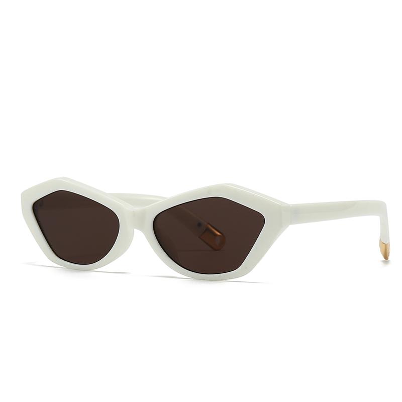 Cross-Border Specially Designed for Water Chestnut Cat-Eye Sunglasses Modern Retro Temples Decorative Sunglasses 2499