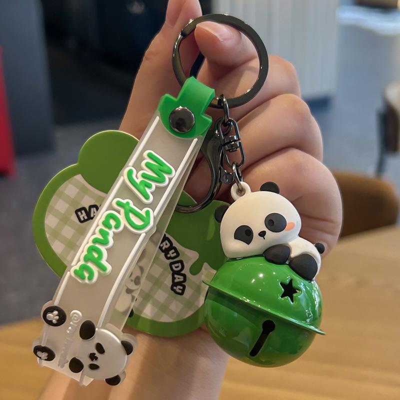 Panda Huahua Keychain: 2025 Chic Mahjong Pendant for Bags and Cars, Chengdu Commemorative Edition.