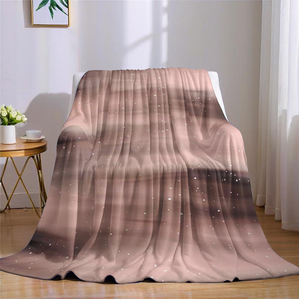 Dusk Snow Drift Flannel Blanket Warm Soft Halloween Christmas Couch Warm Cozy Decorative Decor Gift for All Season