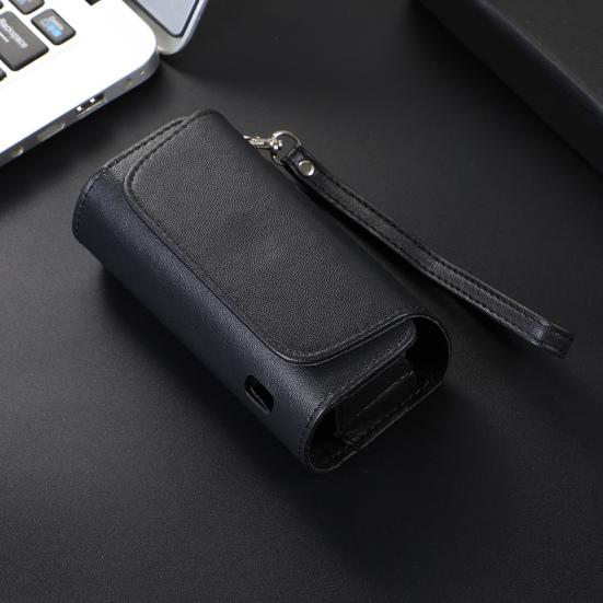 Protective Cover Soft Anti-scratch Portable E-cigarette Faux Leather Wallet Case for IQOS 3.0/3 DUO