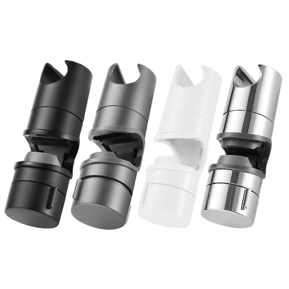 Chrome ABS Shower Rail Slider Holder Adjustable Bracket for 18mm and 25mm Rods