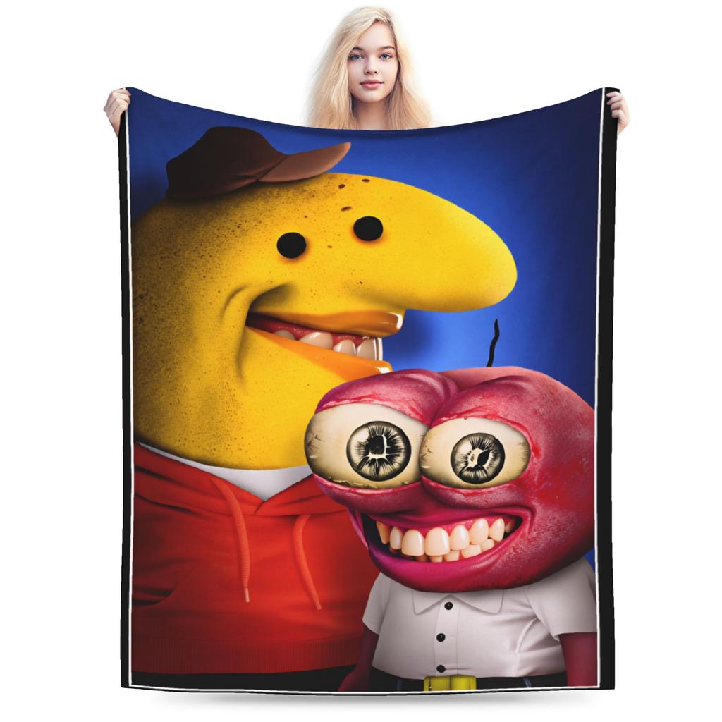 Smiling Friends Pim And Charlie Blanket Quality Super Warm Bedding Throws Winter Kids Adult Couch Chair Sofa Bed Bedspread