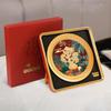 Golden Arowana Three Sheep Prosperity 3D Gold Foil Painting Ornament for Office or Business Opening
