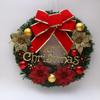 Christmas Wreath Front Door Hanging Ornaments Artificial Wreath Bell Gift Bow Stars For Christmas Tree Home Windows Decor