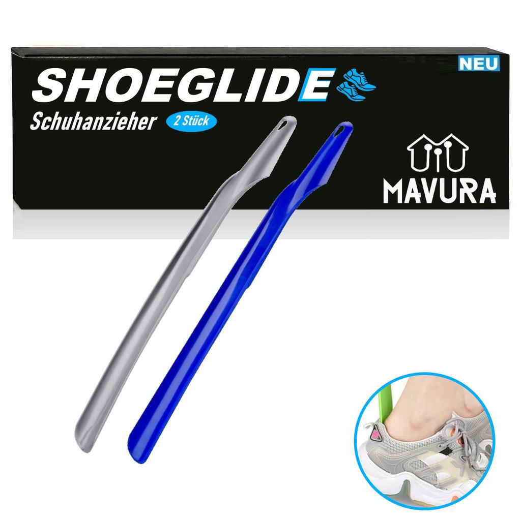 SHOEGLIDE 2x Рожок для обуви Обувалка стабильный очень длинный Помощь для надевания обуви 45 см