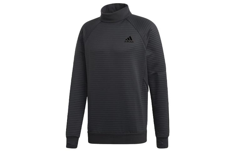 Adidas Sweatshirts Men s Black Stand Collar Moderate Regular FS7194 L