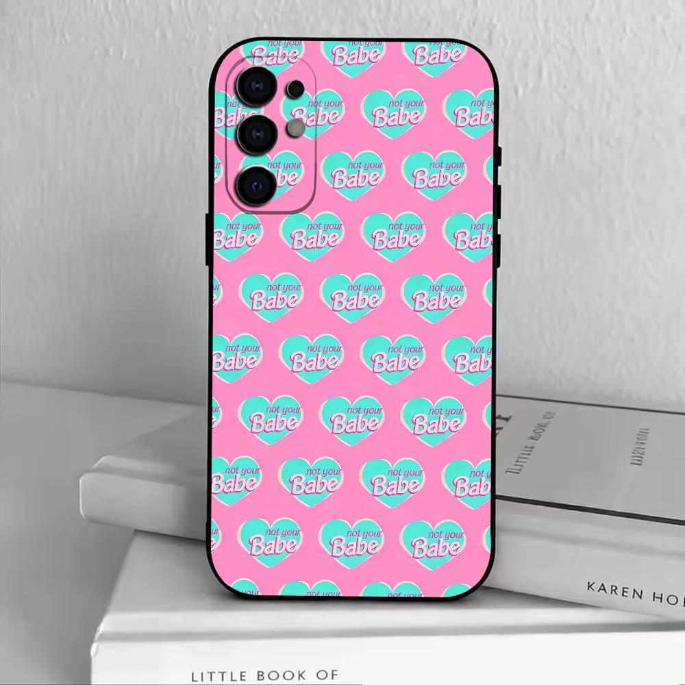 

Bubble lettering Phone Case Black Silicone Soft For Samsung S25,S24,S21,S22,S23,S30,Ultra,S20,Plus,Fe,Lite Samsung S24ULTRA