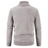 Men's Plus Size Thickened Velvet Zipper Cardigan Sweater - Youth Casual Stand Collar Pullover for Autumn and Winter