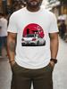 Japanese Car Pattern Design100 Cotton Summer Oneck Short Sleeve Casual Printed Tshirt