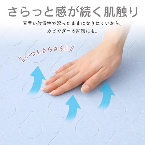 Iris Plaza Diatomaceous Earth Bath Mat, Tested, Marble-Look, Anti-Mold, Anti-Dust Mite, Large (60x39cm), 60cm Wide X 39cm Deep X 0.9cm High, BMD-6039U