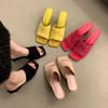Ladies Shoes  High Quality Peep Toe High Heel Women's Sandals Fashion New Solid Wedges High Heel Sandals Zapatos