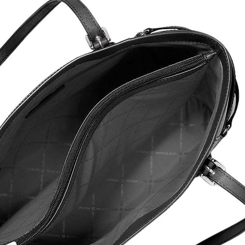 Michael Kors Bolso de Hombro Mk Voyager Bolso de Compras Bolso de Hombro Grande Negro para Mujer tote 35S5SV6T7L-BLACK