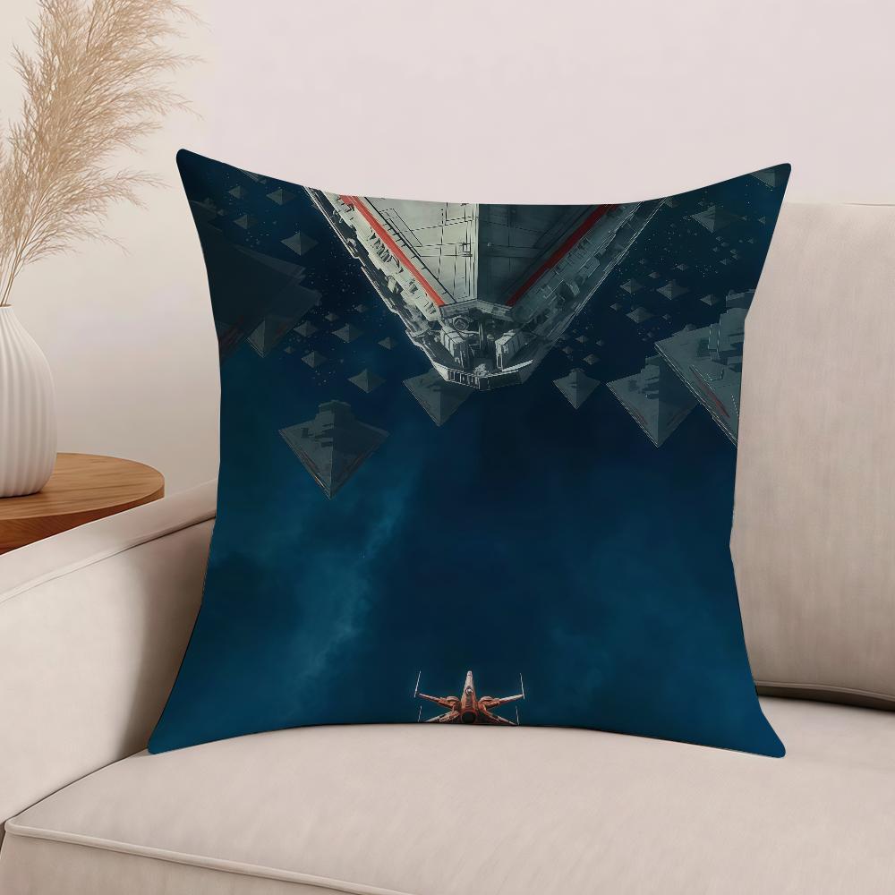 Movie S-Star W-Wars Darth V-Vader Baby Y-Yoda Pillow Case Office Cushions Suitable For Sofa Car Bedroom Decorative Cushion Cover