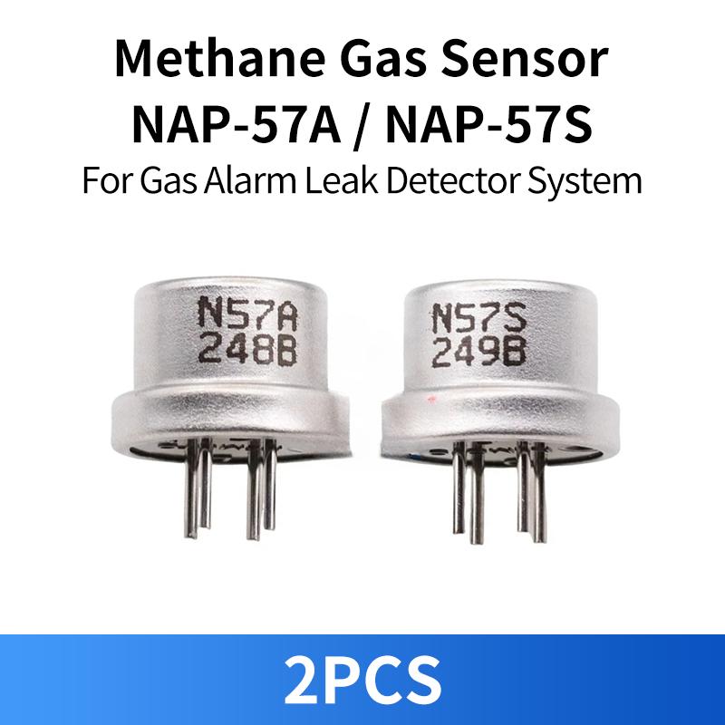 2PCS NAP-57A NAP-57S Methane Gas Sensor Catalytic Combustion Type High Sensitivity for Gas Leak Detector Alarm System NAP-57A