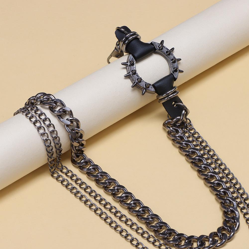 Trendy Crazy Hunter Spiked Pant Chain: Punk Rock Hip Hop Metal Waist Accessory for Men & Women