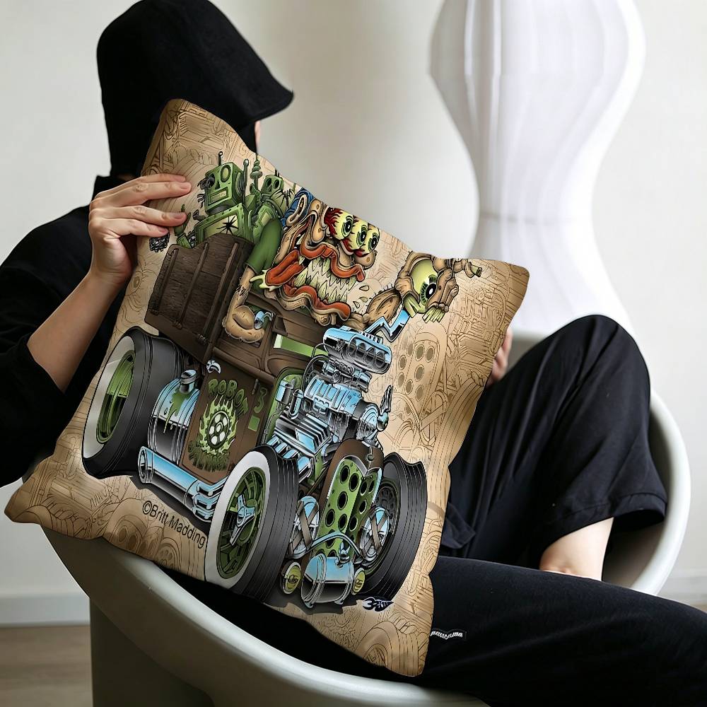Cartoon Rat Fink pillow cover sofa cushion cover home room decoration children gift