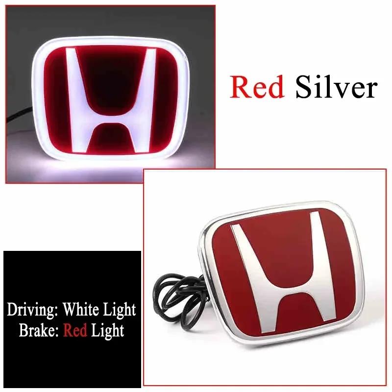For Honda PMMA LED Car Front Emblem Sticker Rear Trunk Light Badge Accord Civic Odyssey CRV Inspire Amaze Vezel Accessories