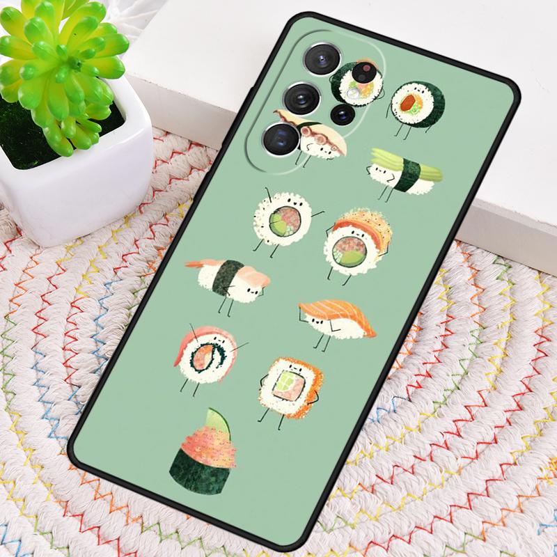 Sushi Food TPU Phone Case For Samsung Galaxy Note 10 Pro S26 S25 S24 S23 S22 Ultra Plus S21 FE S20 Shockproof Cover