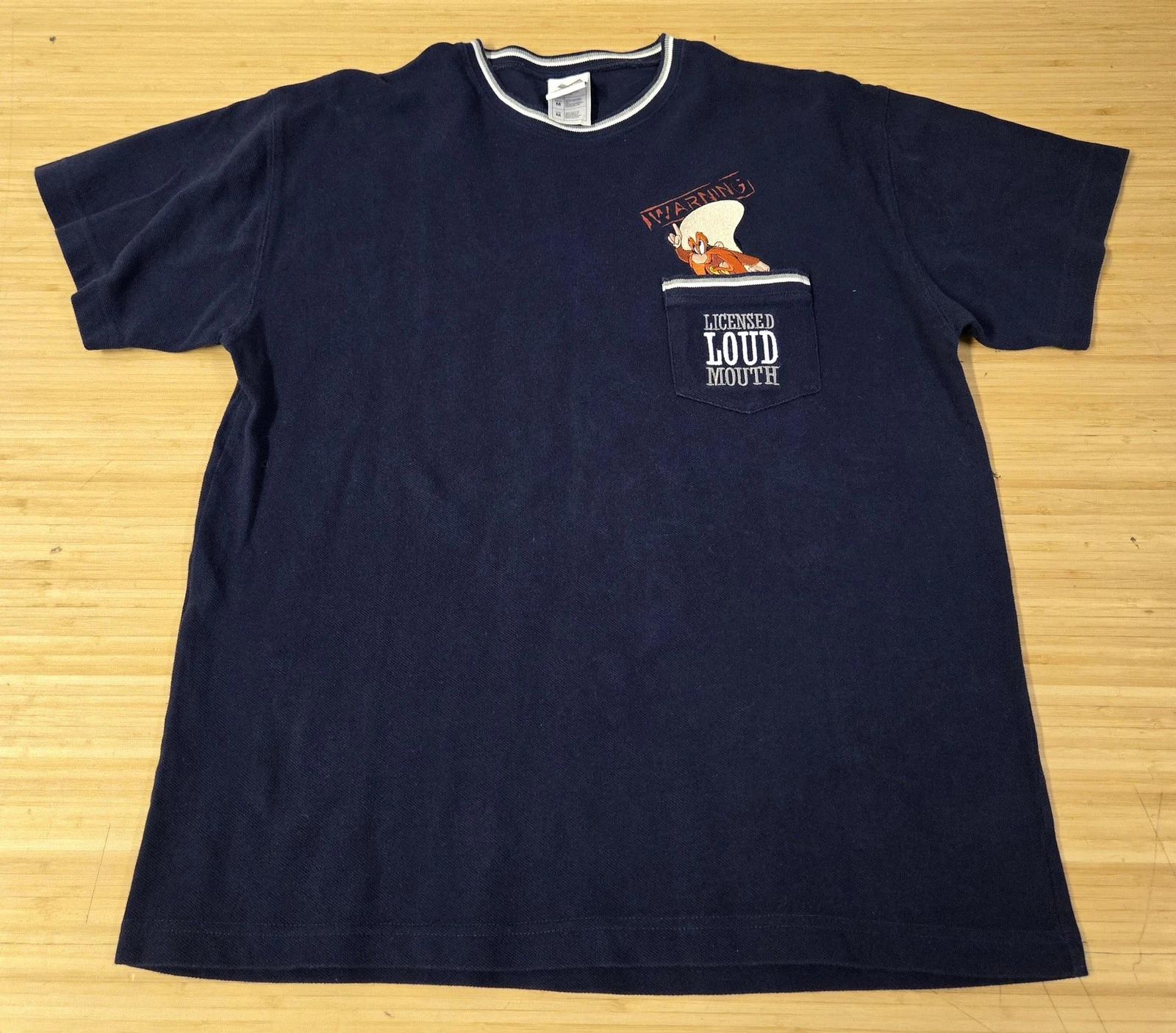 Vintage Looney Tunes Shirt Mens Medium Yosemite Sam Loud Mouth Cartoon 90s L