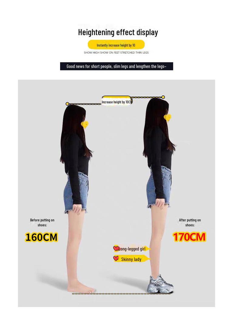 HS6166 Women's 2025 Spring Platform Height-Boosting Sneakers