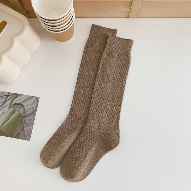 

Женские весенне-осенние модные новые однотонные махровые гольфы 1 pair кофейный