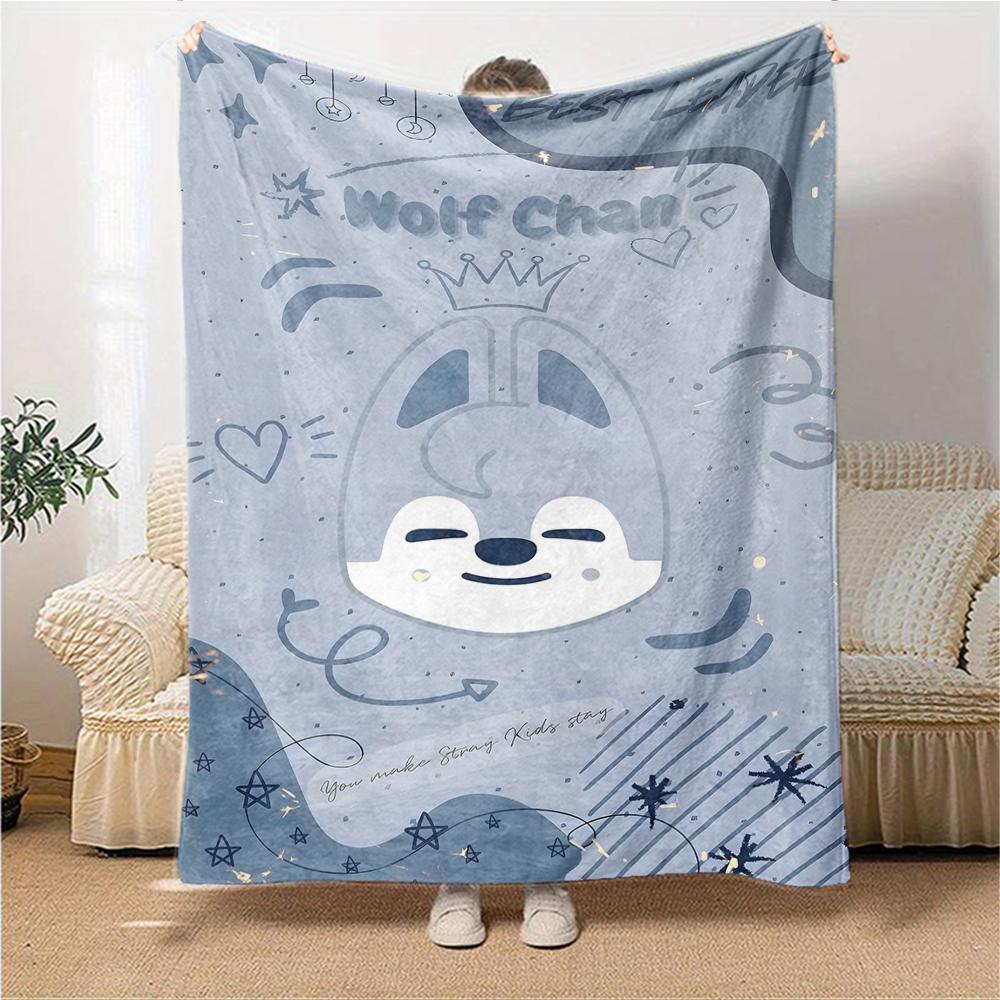 1Pc Kawaii Friends Together Blanket For Couch Bed Plush Cozy Fuzzy Blanket Super Soft Warm Blankets For Fall And Winter 091841