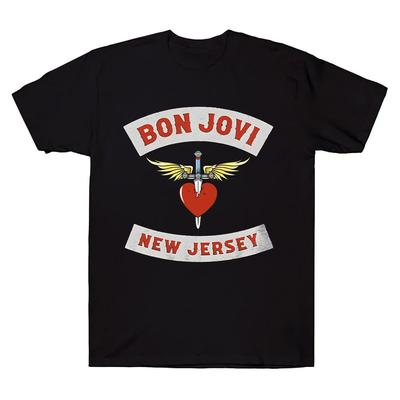 Bon Jovi New Jersey Boy Graphic Tee NJ Rock Punk Band Unisex Oversized Hip Hop 100 Cotton Casual Streetwear Short Sleeve