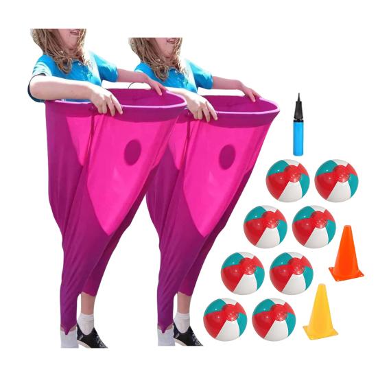 Hra na dvorek Granny Pants Set Obří venkovní hry s míči a kužely Zábavné trávníkové hry pro rodinná setkání, večírky, pikniky
