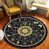 Mystieke Astrologie Ronde Vloerkleed Constellatie Patroon Tapijt Zachte Antislip Cirkel Vloer Decoratie Mat voor Woonkamer Slaapkamer