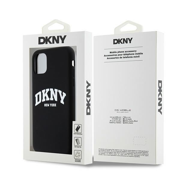 Dkny Dkhmn61Snyach Iphone 11 / Xr 6.1Czarny/Black Hardcase Liquid Silicone White Printed Logo Magsafe