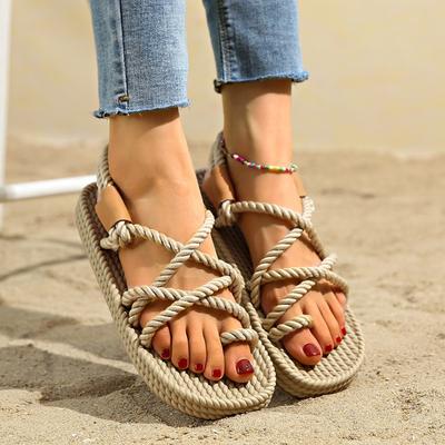 Moda 2025 YENİ Kadın Düz Ayakkabılar Açık Burunlu Sandaletler Rahat Günlük Ayakkabılar Yumuşak Taban Nefes Alabilen Sandaletler Kadın Plaj Sandaletleri