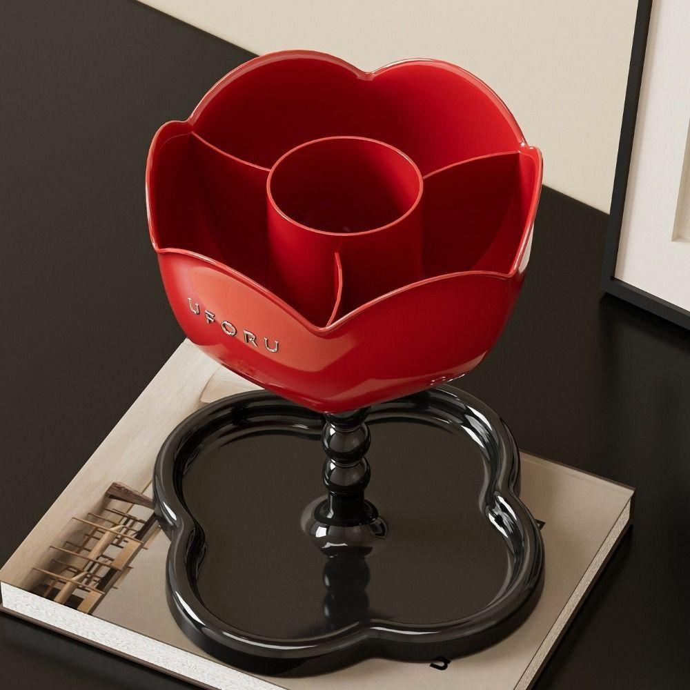 Plastic Flower Shape Storage Rack Space Saving Key Organizer Makeup Brush Storage Box Bedroom