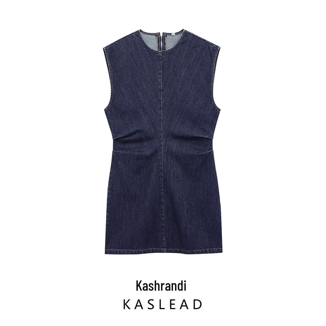 

Spring 2025 Women s European & American Style Slimming Denim Dress XS темно-синий