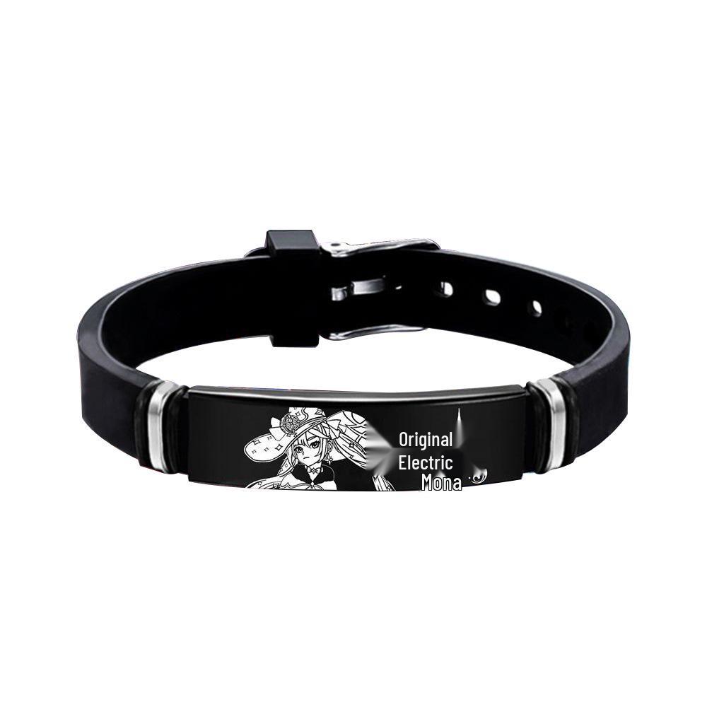 Genshin Impact Kamisato Ayaka Stainless Steel & Walnut Bracelet