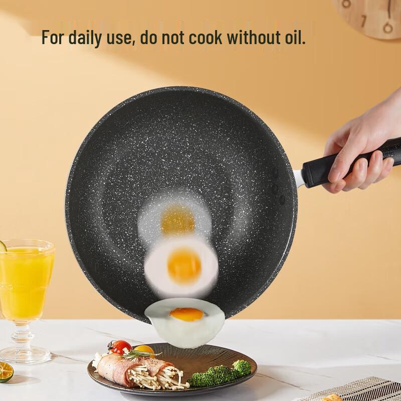 COOKER KING 32cm Non-stick Flat Bottom Wok