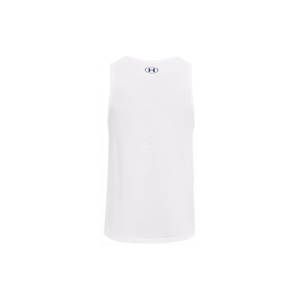 Under Armour Sportstyle Logo Print Loose Dry Training Tank Top Men Tops White 1329589-102