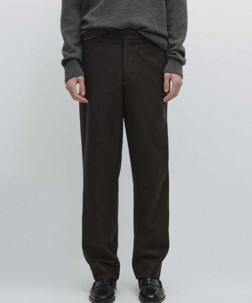 Masimodutti Total Look Wool Blend Pants